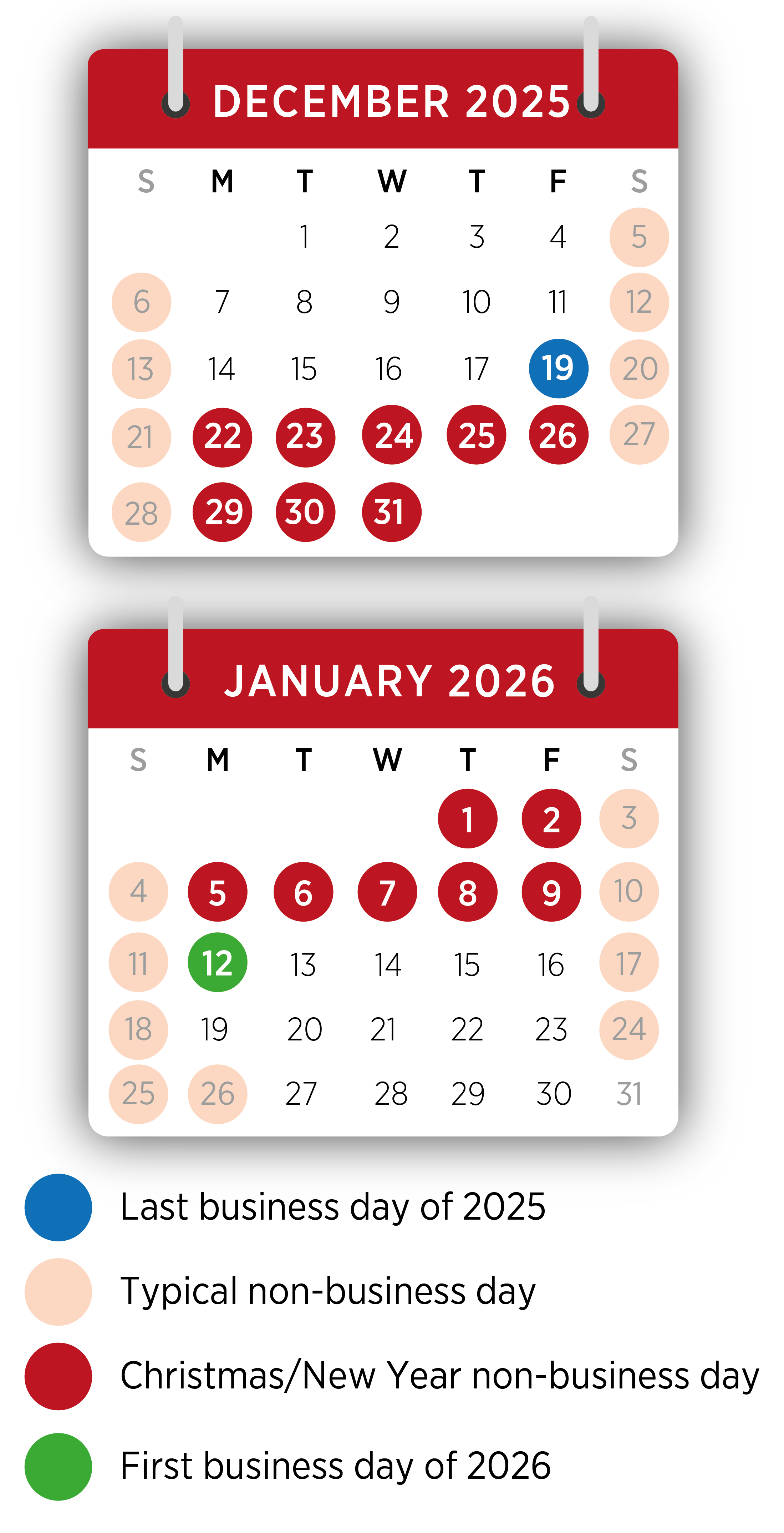 adjudication xmas new year business days calendar 2025