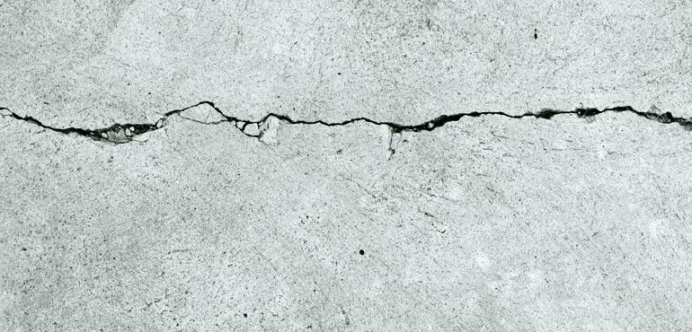 Crack in concrete