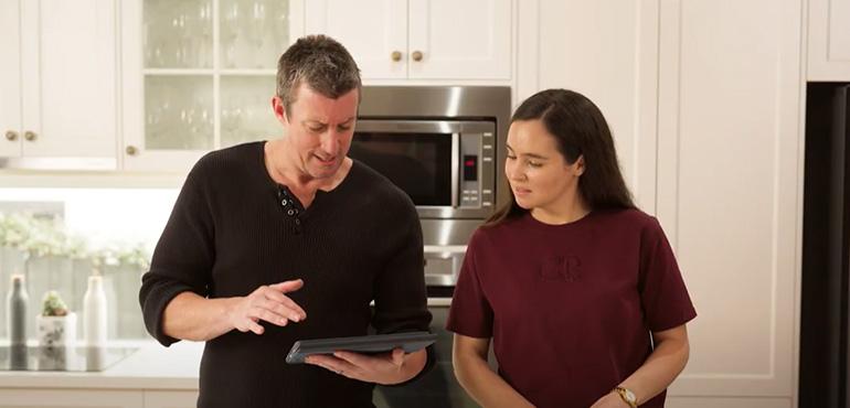 video home owner hub kitchen ipad