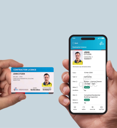 card digital licence hand